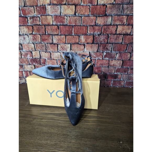 NWT YOKI Flats Velvet Lace Up Gray size 7 - Picture 5 of 5